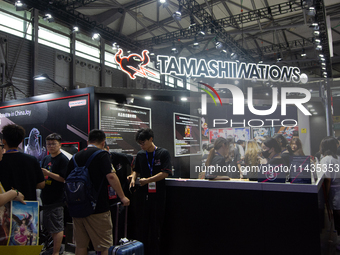 A general view is showing the Tamashinations booth during the Chinajoy games fair in Shanghai, China, on July 26, 2024. (