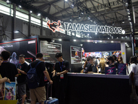 A general view is showing the Tamashinations booth during the Chinajoy games fair in Shanghai, China, on July 26, 2024. (