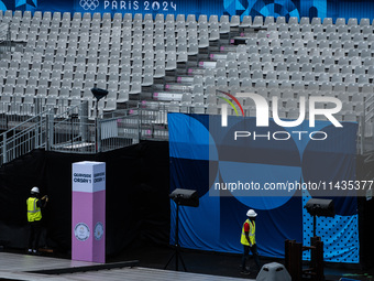 The city centre of Paris is within the no-go zone, hours before the opening ceremony of the Paris 2024 Olympic Games in Paris, France, on Ju...