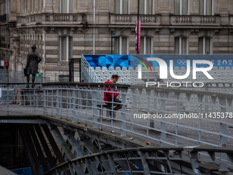 The city centre of Paris is within the no-go zone, hours before the opening ceremony of the Paris 2024 Olympic Games in Paris, France, on Ju...