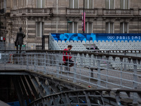 The city centre of Paris is within the no-go zone, hours before the opening ceremony of the Paris 2024 Olympic Games in Paris, France, on Ju...