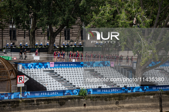 The city centre of Paris is within the no-go zone, hours before the opening ceremony of the Paris 2024 Olympic Games in Paris, France, on Ju...