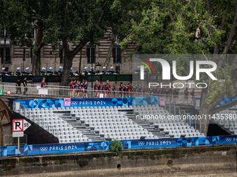 The city centre of Paris is within the no-go zone, hours before the opening ceremony of the Paris 2024 Olympic Games in Paris, France, on Ju...