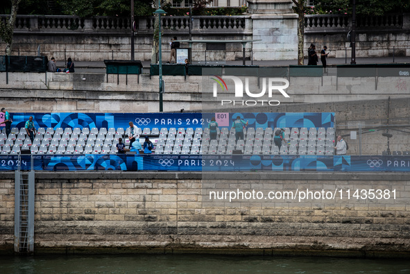 The city centre of Paris is within the no-go zone, hours before the opening ceremony of the Paris 2024 Olympic Games in Paris, France, on Ju...