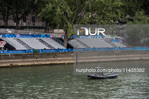 The city centre of Paris is within the no-go zone, hours before the opening ceremony of the Paris 2024 Olympic Games in Paris, France, on Ju...