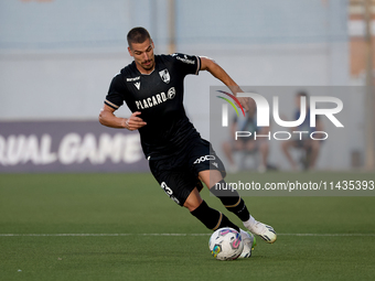 Joao Mendes of Vitoria SC is playing during the UEFA Europa Conference League, Second Qualifying Round, 1st Leg soccer match between Florian...