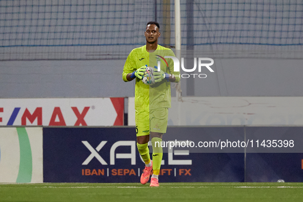 Christoffer Mafoumbi, goalkeeper of Floriana, is in action during the UEFA Europa Conference League, Second Qualifying Round, 1st Leg soccer...