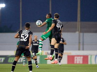 Jorge Fernandes of Vitoria SC is engaging in an aerial duel with Kemar Reid of Floriana during the UEFA Europa Conference League, Second Qua...