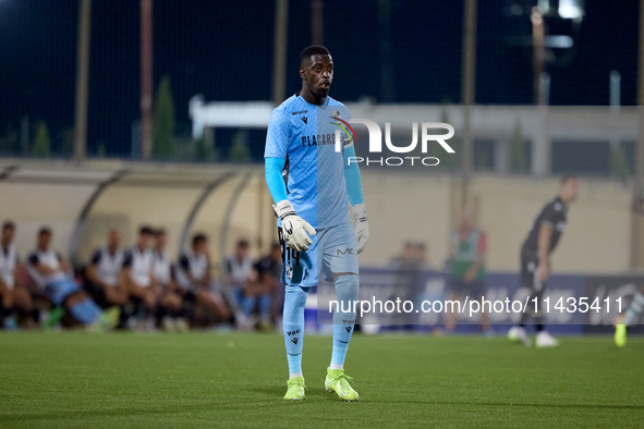 Bruno Varela, goalkeeper and captain of Vitoria SC, is playing during the UEFA Europa Conference League, Second Qualifying Round, 1st Leg so...