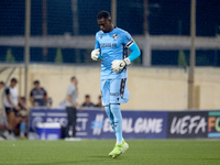 Bruno Varela, goalkeeper and captain of Vitoria SC, is gesturing after the UEFA Europa Conference League, Second Qualifying Round, 1st Leg s...