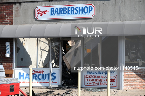 A two-alarm fire is severely damaging Zadies Kosher Bake Shop and a strip mall early Friday morning in Fair Lawn, New Jersey, United States,...