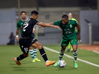 Kemar Reid (R) of Floriana is being closely followed by Baio Alberto (L) of Vitoria SC during the UEFA Europa Conference League, Second Qual...