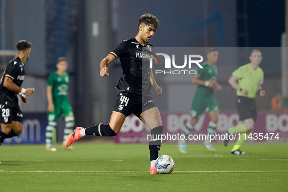 Jorge Fernandes of Vitoria SC is playing during the UEFA Europa Conference League, Second Qualifying Round, 1st Leg soccer match between Flo...