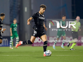 Jorge Fernandes of Vitoria SC is playing during the UEFA Europa Conference League, Second Qualifying Round, 1st Leg soccer match between Flo...