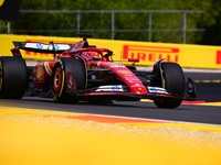 Charles Leclerc of Scuderia Ferrari is driving his single-seater after the free practice of the Belgian GP, the 14th race of the Formula 1 W...