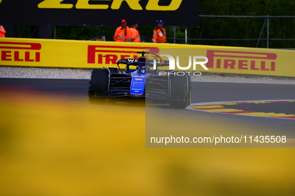 Alexander Albon of Williams F1 Team is driving his single-seater after the free practice of the Belgian GP, the 14th race of the Formula 1 W...