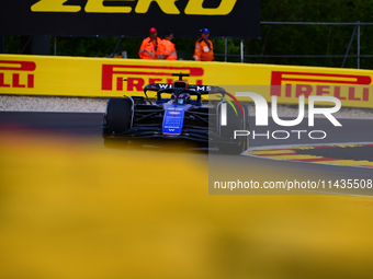 Alexander Albon of Williams F1 Team is driving his single-seater after the free practice of the Belgian GP, the 14th race of the Formula 1 W...