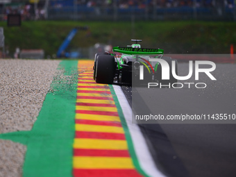 Valtteri Bottas of Stake F1 Team is driving his single-seater after the free practice of the Belgian GP, the 14th race of the Formula 1 Worl...