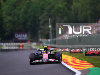 Pierre Gasly of Alpine F1 Team is driving his single-seater after the free practice of the Belgian GP, the 14th race of the Formula 1 World...