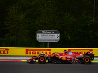 Charles Leclerc of Scuderia Ferrari is driving his single-seater after the free practice of the Belgian GP, the 14th race of the Formula 1 W...