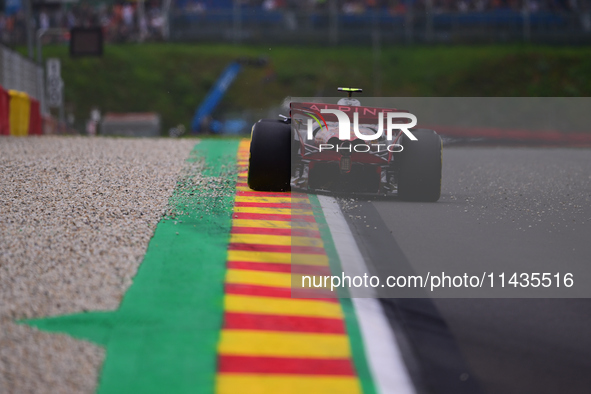 Pierre Gasly of Alpine F1 Team is driving his single-seater after the free practice of the Belgian GP, the 14th race of the Formula 1 World...