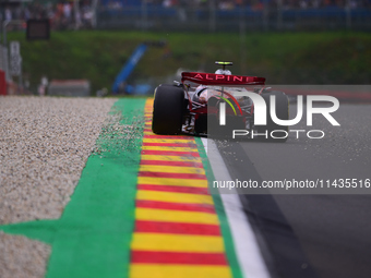 Pierre Gasly of Alpine F1 Team is driving his single-seater after the free practice of the Belgian GP, the 14th race of the Formula 1 World...