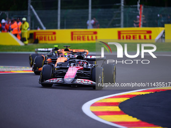 Esteban Ocon of the Alpine F1 Team is driving his single-seater after the free practice of the Belgian GP, the 14th race of the Formula 1 Wo...