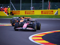 Esteban Ocon of the Alpine F1 Team is driving his single-seater after the free practice of the Belgian GP, the 14th race of the Formula 1 Wo...