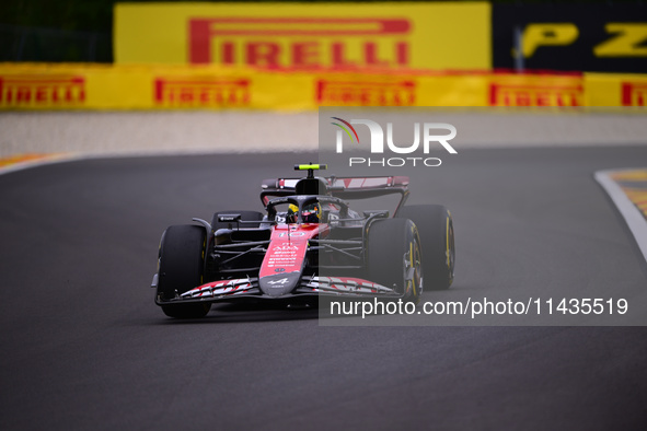 Pierre Gasly of Alpine F1 Team is driving his single-seater after the free practice of the Belgian GP, the 14th race of the Formula 1 World...