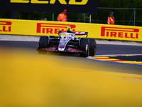 Niko Hulkenberg of Haas F1 Team is driving his single-seater after the free practice of the Belgian GP, the 14th race of the Formula 1 World...