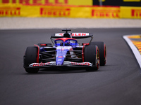 Daniel Ricciardo of Visa Cash-Up Racing Bulls is driving his single-seater after the free practice of the Belgian GP, the 14th race of the F...