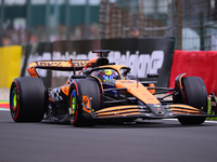 Oscar Piastri of McLaren F1 Team is driving his single-seater after the free practice of the Belgian GP, the 14th race of the Formula 1 Worl...