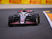 Niko Hulkenberg of Haas F1 Team is driving his single-seater after the free practice of the Belgian GP, the 14th race of the Formula 1 World...