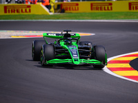 Valtteri Bottas of Stake F1 Team is driving his single-seater after the free practice of the Belgian GP, the 14th race of the Formula 1 Worl...