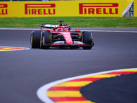 Charles Leclerc of Scuderia Ferrari is driving his single-seater after the free practice of the Belgian GP, the 14th race of the Formula 1 W...