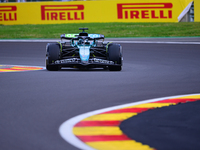 Lance Stroll of Aston Martin Cognizant F1 Team is driving his single-seater after the free practice of the Belgian GP, the 14th race of the...