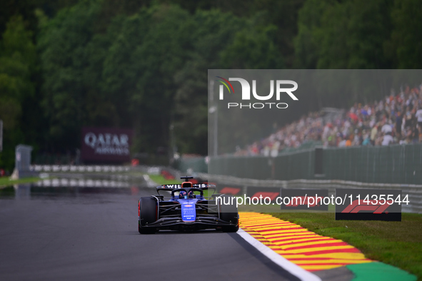 Alexander Albon of Williams F1 Team is driving his single-seater after the free practice of the Belgian GP, the 14th race of the Formula 1 W...