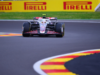 Niko Hulkenberg of Haas F1 Team is driving his single-seater after the free practice of the Belgian GP, the 14th race of the Formula 1 World...