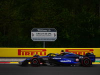 Alexander Albon of Williams F1 Team is driving his single-seater after the free practice of the Belgian GP, the 14th race of the Formula 1 W...