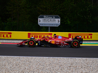 Charles Leclerc of Scuderia Ferrari is driving his single-seater after the free practice of the Belgian GP, the 14th race of the Formula 1 W...