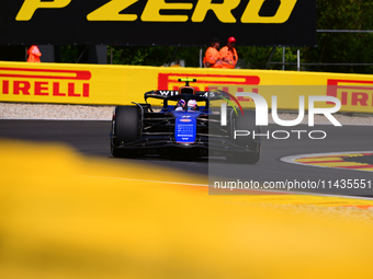 Logan Sergeant of Williams Racing is driving his single-seater after the free practice of the Belgian GP, the 14th race of the Formula 1 Wor...