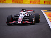 Kevin Magnussen of Haas F1 Team is driving his single-seater after the free practice of the Belgian GP, the 14th race of the Formula 1 World...