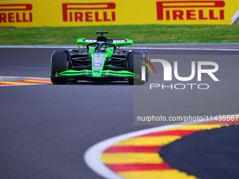 Valtteri Bottas of Stake F1 Team is driving his single-seater after the free practice of the Belgian GP, the 14th race of the Formula 1 Worl...