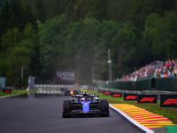 Logan Sergeant of Williams Racing is driving his single-seater after the free practice of the Belgian GP, the 14th race of the Formula 1 Wor...