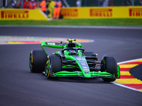 Guanyu Zhou of Stake F1 Team Sauber is driving his single-seater after the free practice of the Belgian GP, the 14th race of the Formula 1 W...