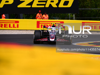 Niko Hulkenberg of Haas F1 Team is driving his single-seater after the free practice of the Belgian GP, the 14th race of the Formula 1 World...