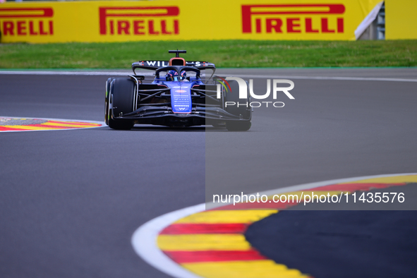 Alexander Albon of Williams F1 Team is driving his single-seater after the free practice of the Belgian GP, the 14th race of the Formula 1 W...