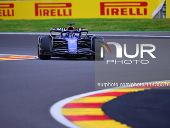 Alexander Albon of Williams F1 Team is driving his single-seater after the free practice of the Belgian GP, the 14th race of the Formula 1 W...