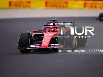 Charles Leclerc of Scuderia Ferrari is driving his single-seater after the free practice of the Belgian GP, the 14th race of the Formula 1 W...