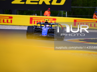 Logan Sergeant of Williams Racing is driving his single-seater after the free practice of the Belgian GP, the 14th race of the Formula 1 Wor...